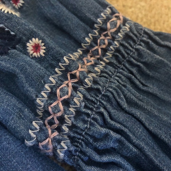 off the shoulder flower embroidery dress - Picture 7 of 7